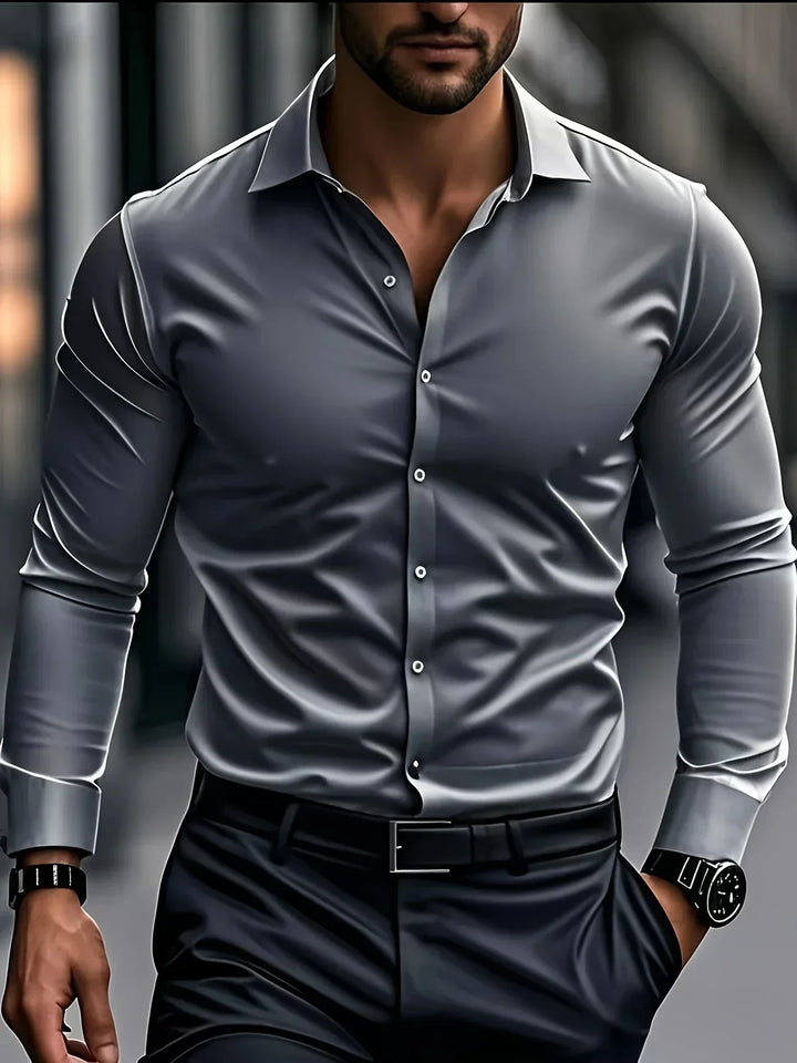 Elegante Camicia a Maniche Lunghe con Bottoni
