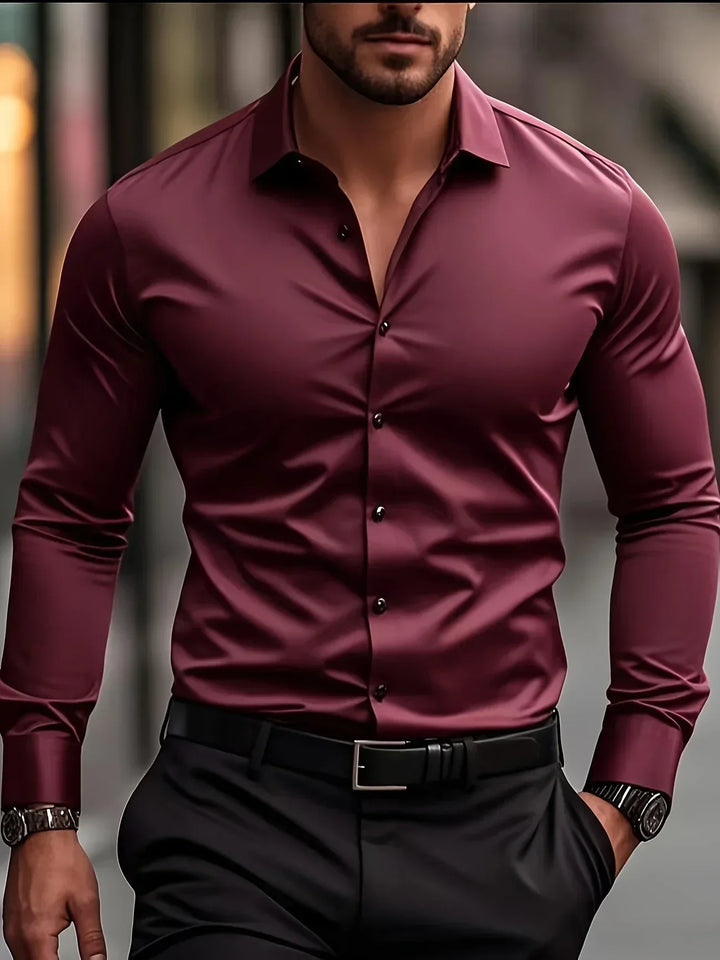 Elegante Camicia a Maniche Lunghe con Bottoni