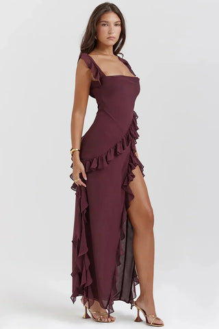 Vestido Chic con Aberturas Laterales