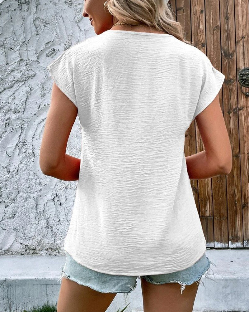 Camiseta de manga corta con escote en V