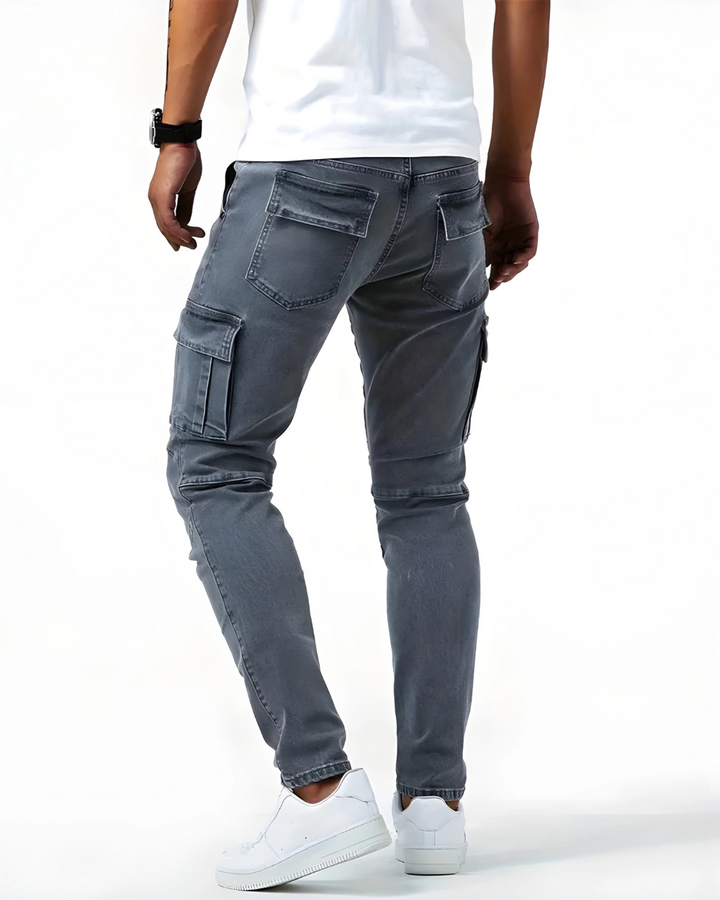 Pantalón Cargo Marino Elástico