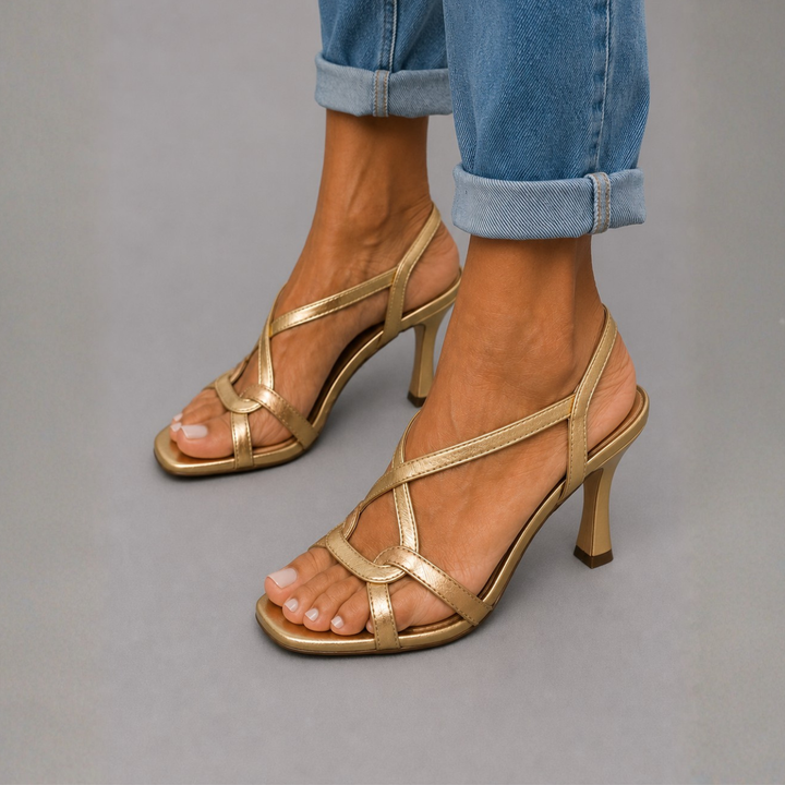 Soleil | Sandalias Doradas con Encanto Veraniego