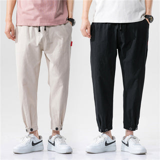 Theo - Pantalones Ajustados de Algodón