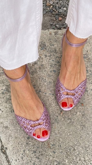 Isadora | Sandalias Trenzadas Doradas
