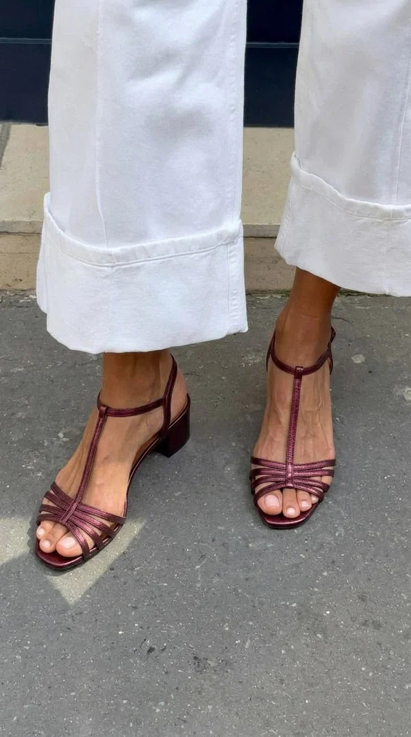 Allegra | Sandalias Doradas Elegantes
