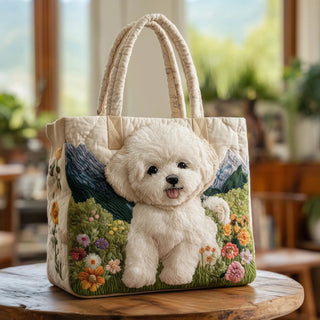 Bolsa acolchada artesanal - Perro Encantado