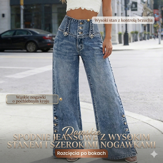 Aveline | Jeans de tiro alto y pierna ancha