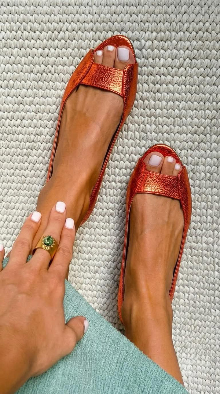 Adelina | Sandalias Doradas de Conforto Elegante