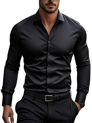 Elegante Camicia a Maniche Lunghe con Bottoni