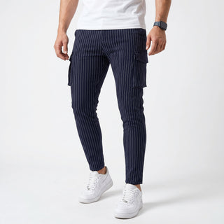 Vittorio Pantalones Slim Fit - Azul oscuro