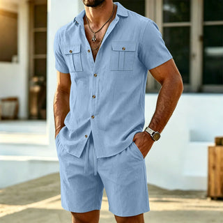 Conjunto de lino masculino completo
