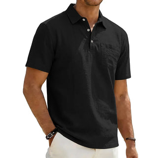Camisa de hombre de lino de manga corta