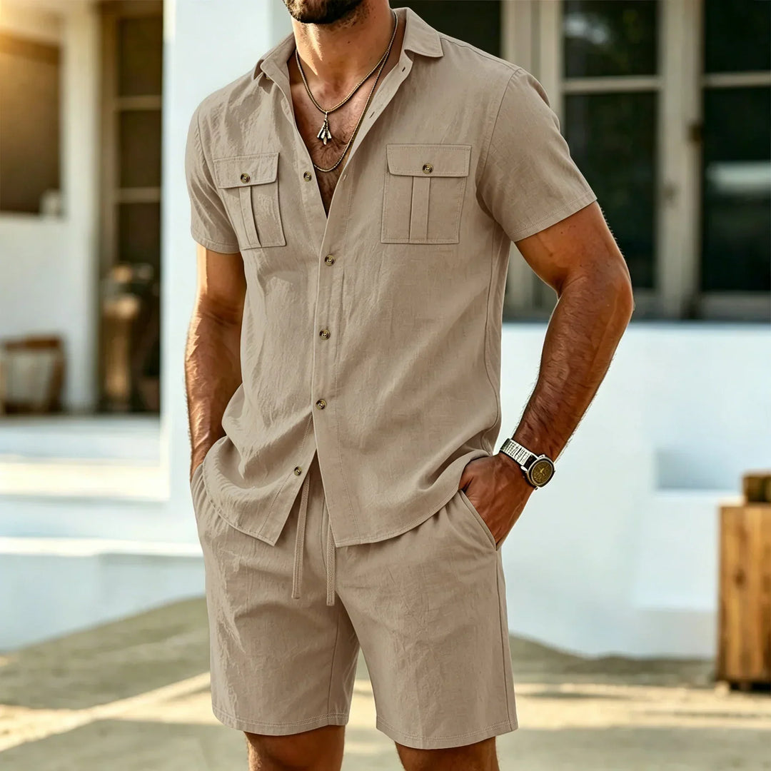 Conjunto de lino masculino completo