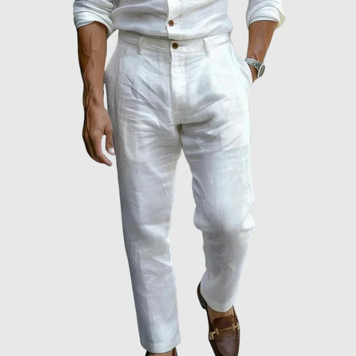 Lucca | Pantalón de lino premium de corte moderno