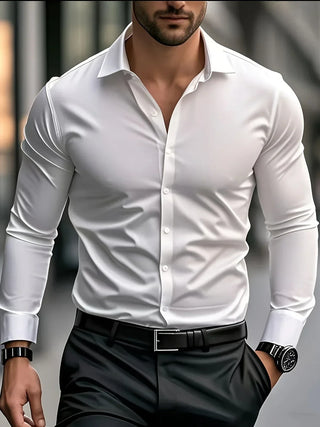 Elegante Camicia a Maniche Lunghe con Bottoni
