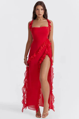 Vestido Chic con Aberturas Laterales