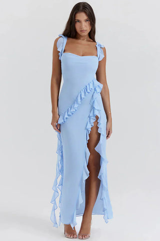 Vestido Chic con Aberturas Laterales