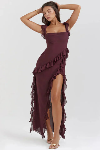 Vestido Chic con Aberturas Laterales