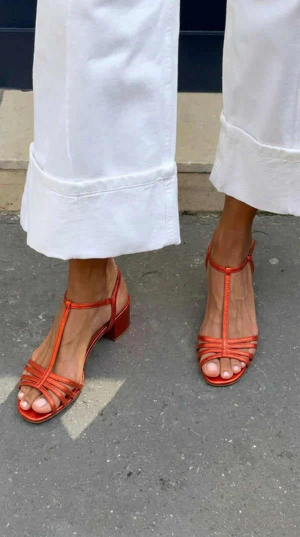 Allegra | Sandalias Doradas Elegantes