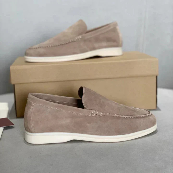 Enzo | Mocasines de ante con suela híbrida