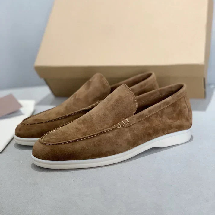 Enzo | Mocasines de ante con suela híbrida
