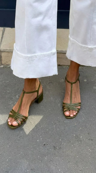 Allegra | Sandalias Doradas Elegantes