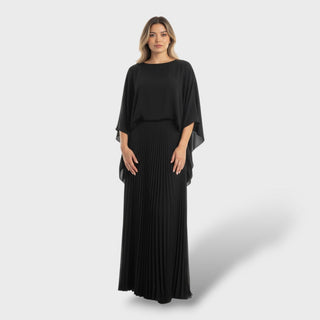 Vestido maxi elegante manga murciélago
