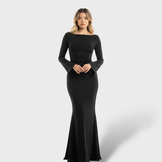 Vestido Maxi Elegante Manga Larga Mujer