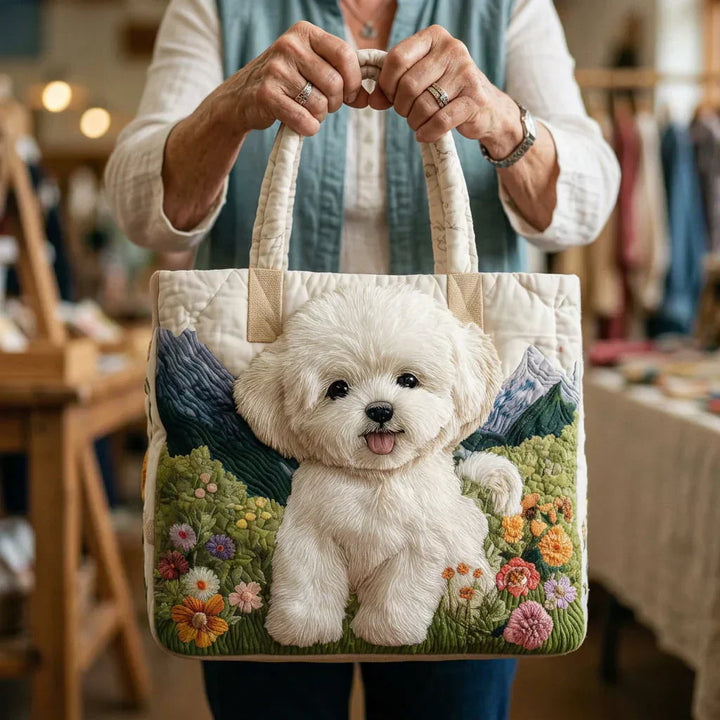 Bolsa acolchada artesanal - Perro Encantado