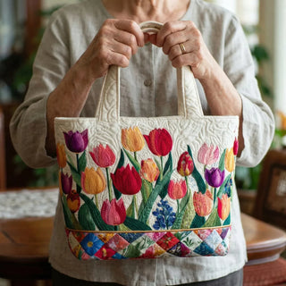 Bolsa Acolchada - Diseño Jardín de Tulipanes
