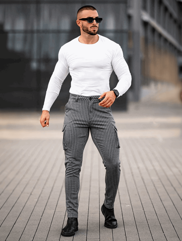Vittorio Pantalones Slim Fit - Gris