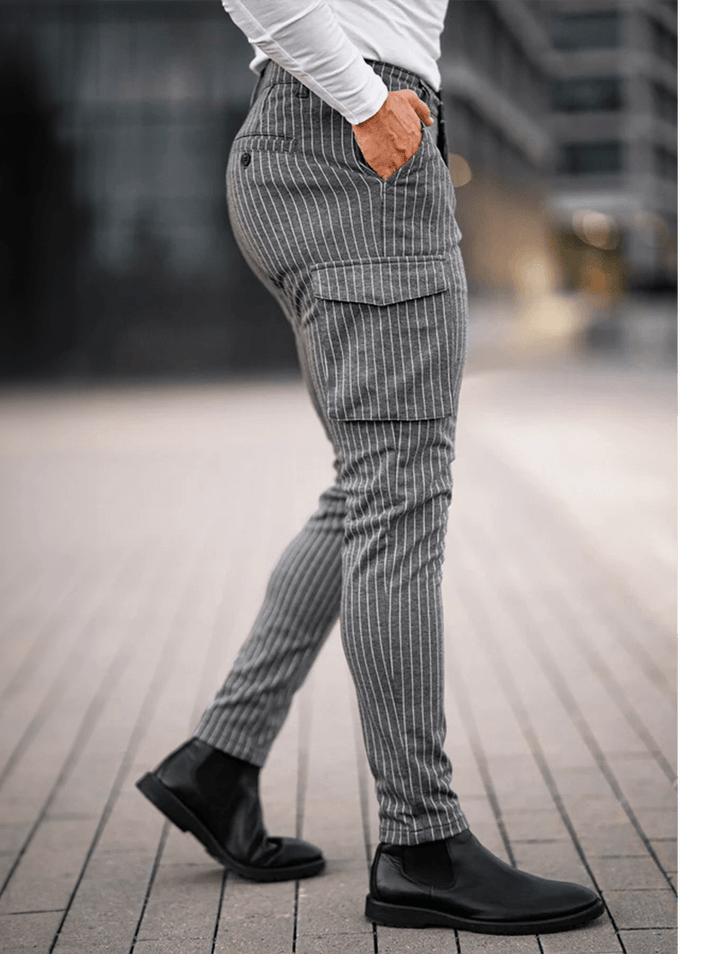 Vittorio Pantalones Slim Fit - Gris