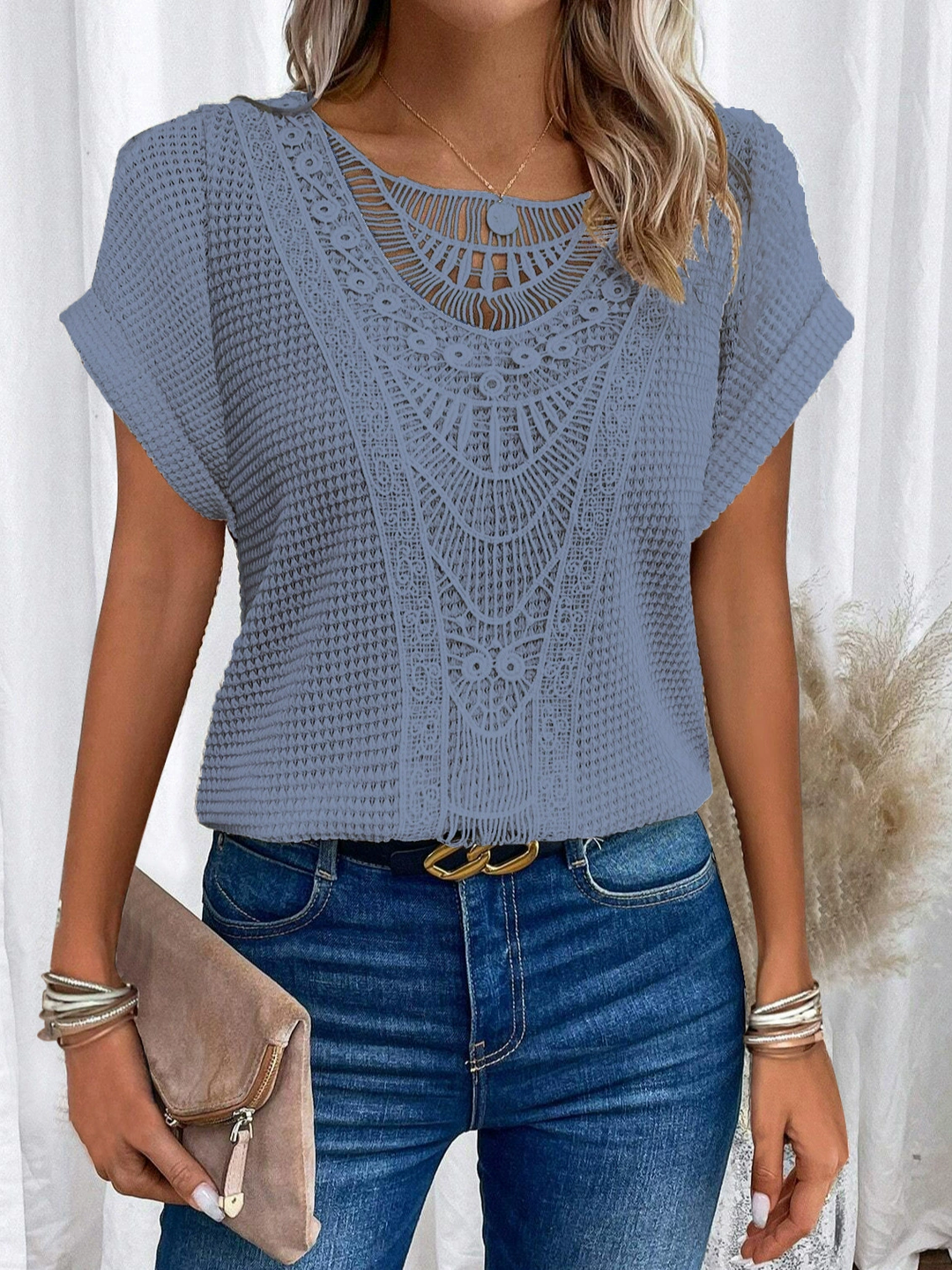 Clara – Blusa Bohemia de Crochet